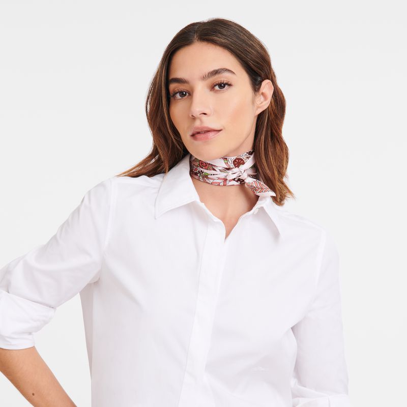 Longchamp Forêt 50 Women Scarf Beige | Australia-856TSHLIJ