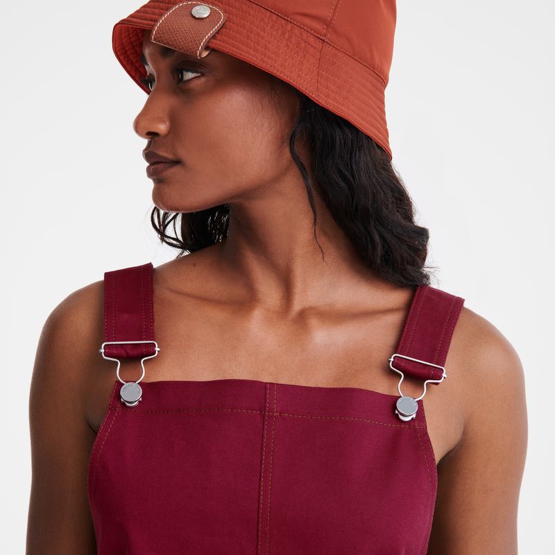 Longchamp Gabardine Women Dress Dark Red | Australia-962NUYFTO