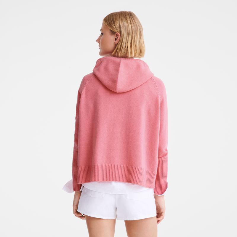 Longchamp Hoodie Women Jumper Pink | Australia-842RHEUZC