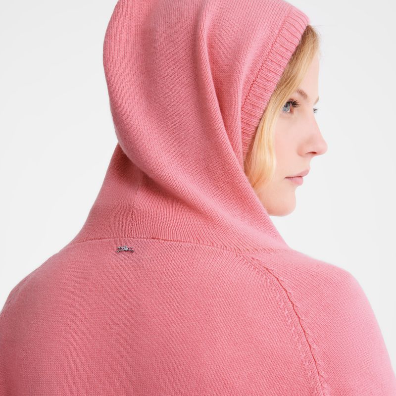 Longchamp Hoodie Women Jumper Pink | Australia-842RHEUZC