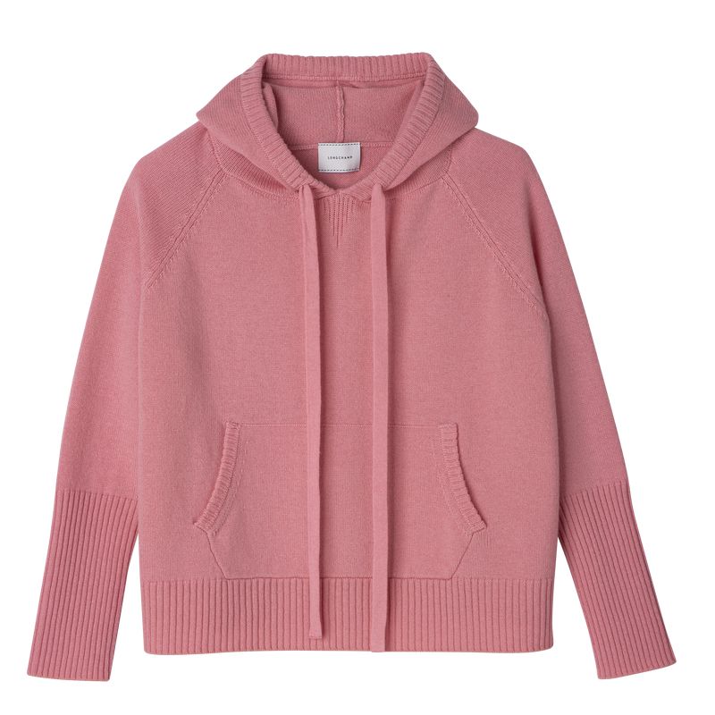 Longchamp Hoodie Women Jumper Pink | Australia-842RHEUZC
