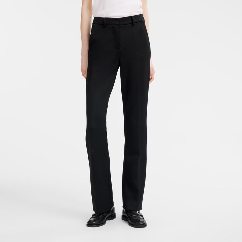 Longchamp Jersey Women Pants Black | Australia-230JWOHAV