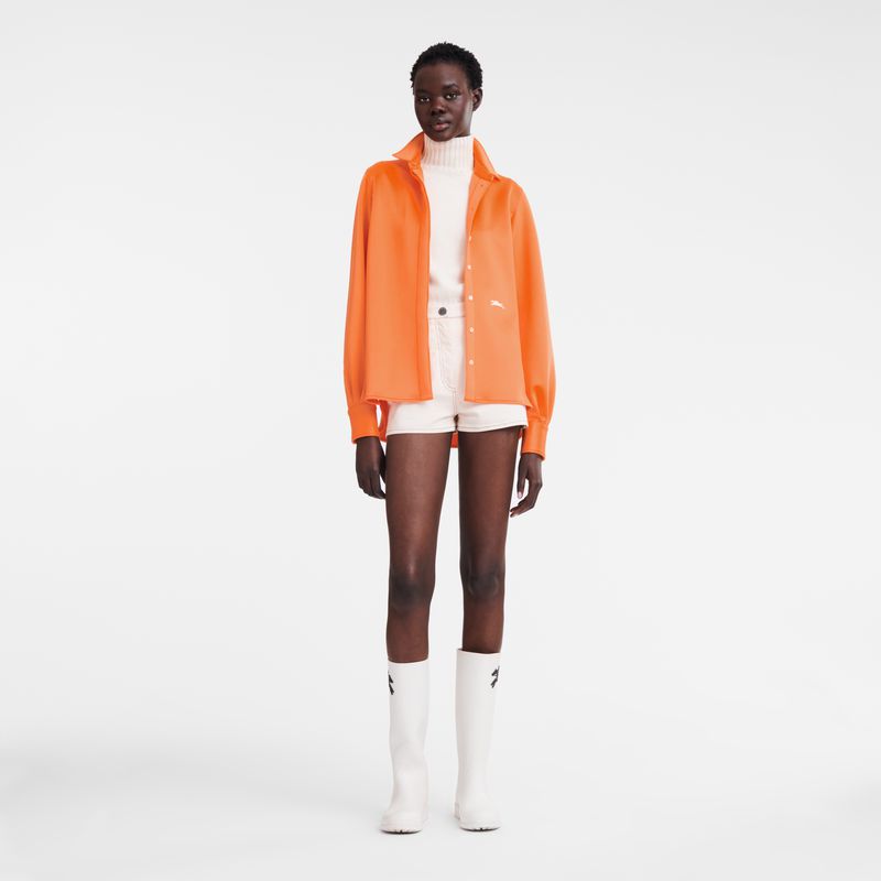 Longchamp Jersey Women Shirts Orange | Australia-056ZESVFG