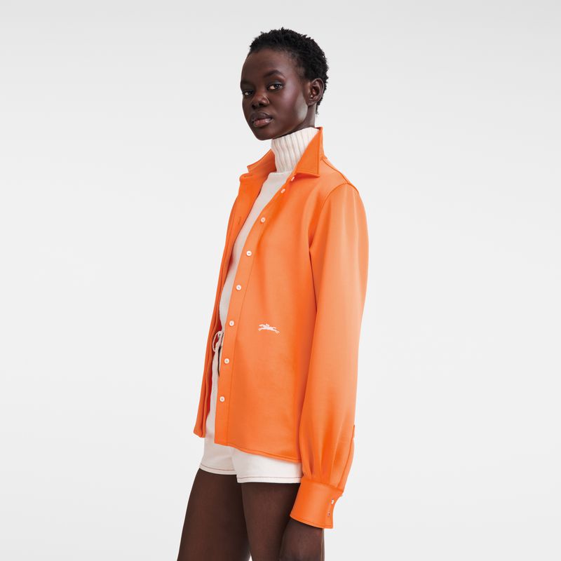Longchamp Jersey Women Shirts Orange | Australia-056ZESVFG
