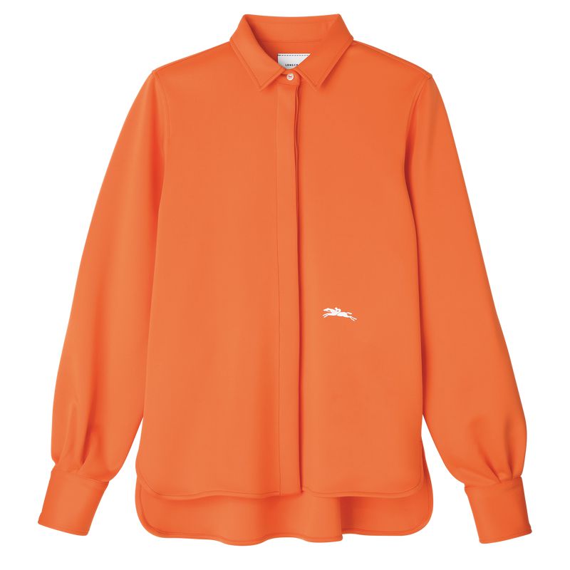 Longchamp Jersey Women Shirts Orange | Australia-056ZESVFG