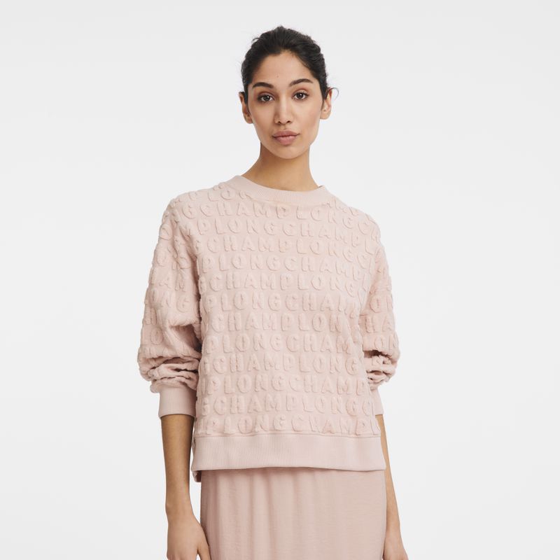 Longchamp Jersey Women Sweatshirt Beige | Australia-079LXKYVJ
