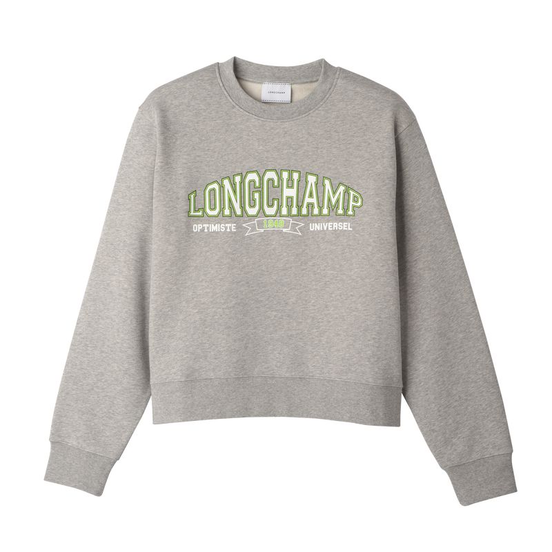 Longchamp Jersey Women Sweatshirt Grey | Australia-658IDXVNT