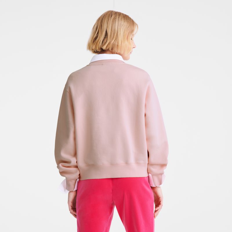 Longchamp Jersey Women Sweatshirt Rose | Australia-463TGSDKE