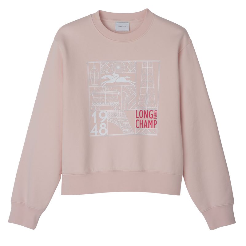 Longchamp Jersey Women Sweatshirt Rose | Australia-463TGSDKE