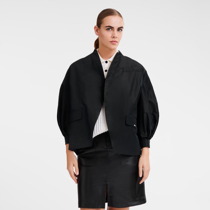 Longchamp Kimono Women Jacket Black | Australia-943OLCNQI