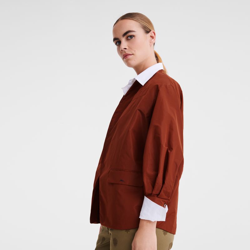 Longchamp Kimono Women Jacket Brown | Australia-216CGIZFD