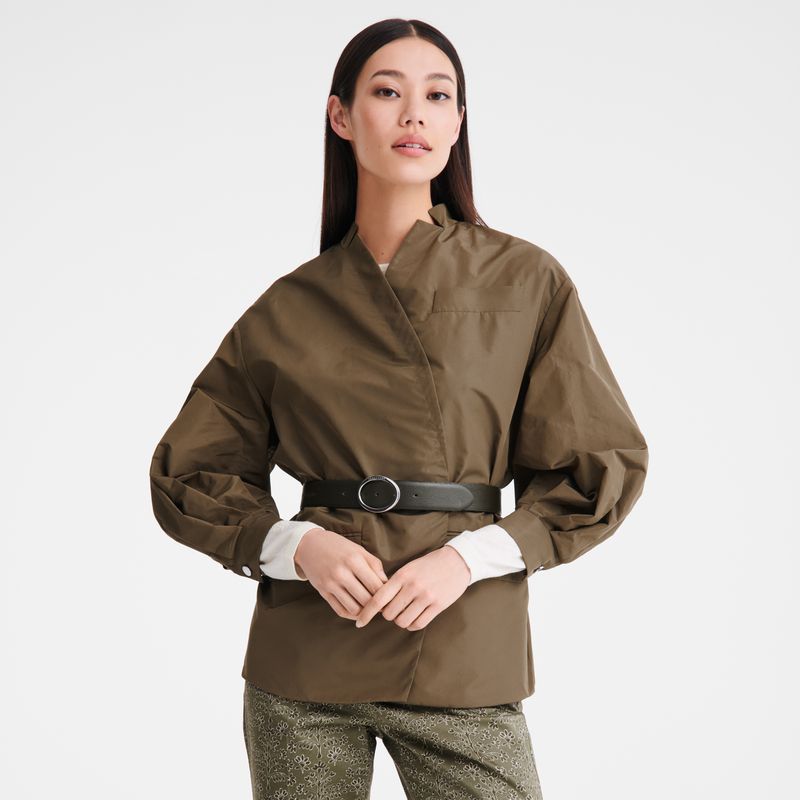 Longchamp Kimono Women Jacket Olive | Australia-038YJOFGU