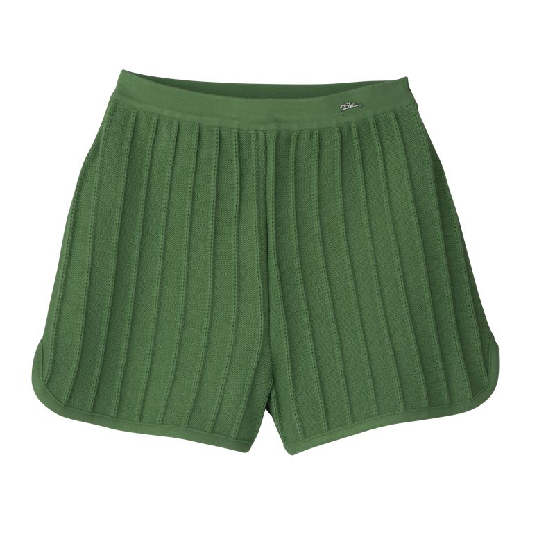 Longchamp Knit Women Shorts Green | Australia-275OFZRTG