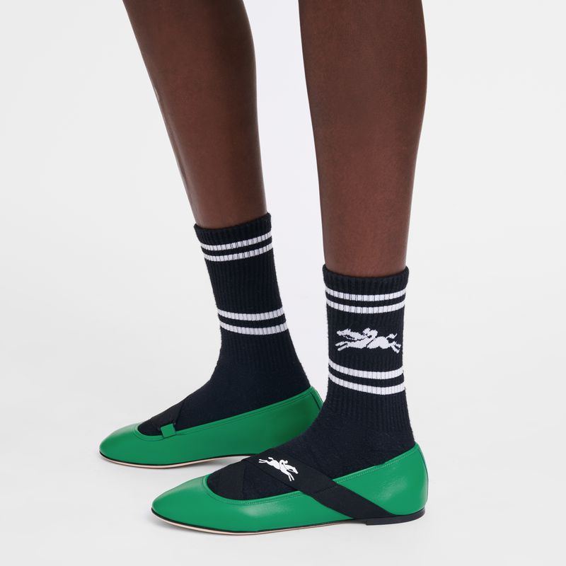 Longchamp Knit Women Socks Black | Australia-981LWYQSF