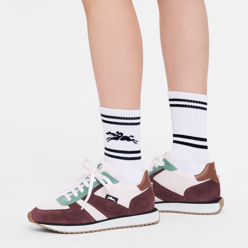 Longchamp Knit Women Socks White | Australia-785DXQUTJ
