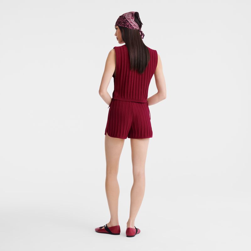 Longchamp Knit Women Top Dark Red | Australia-601JSNEYA