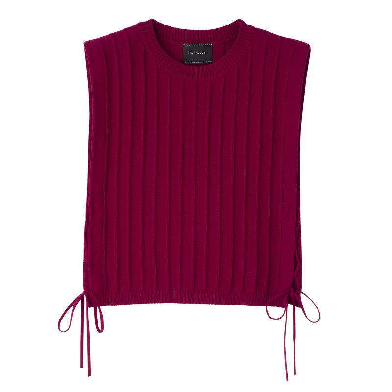 Longchamp Knit Women Top Dark Red | Australia-601JSNEYA