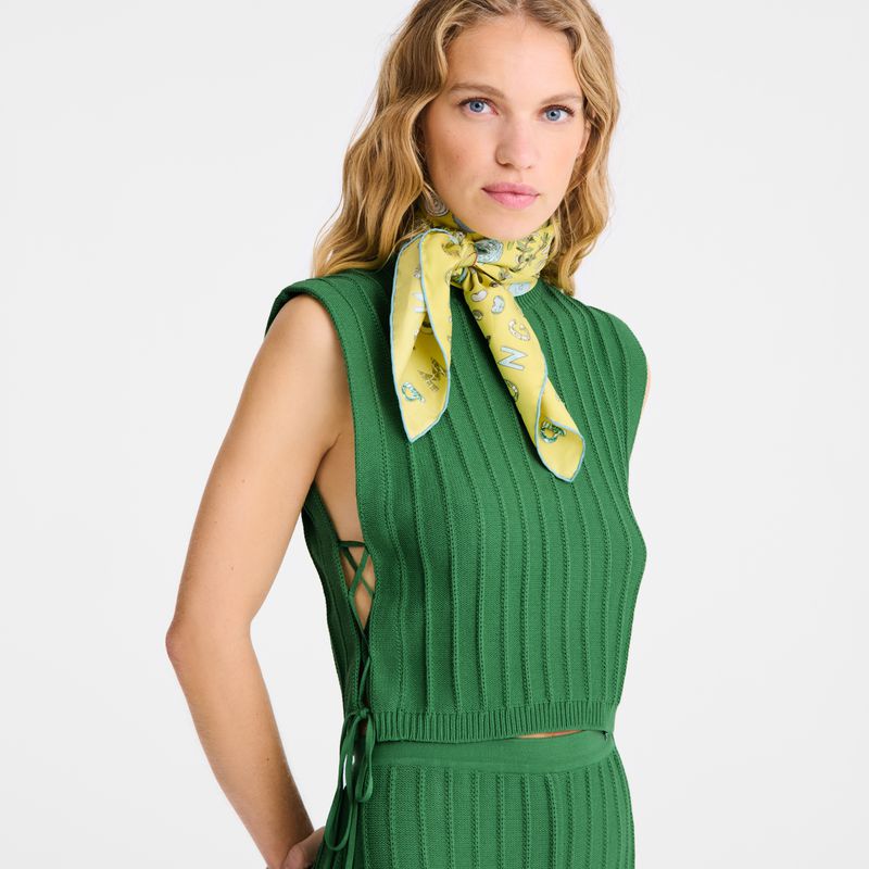Longchamp Knit Women Top Green | Australia-293PWBSMG