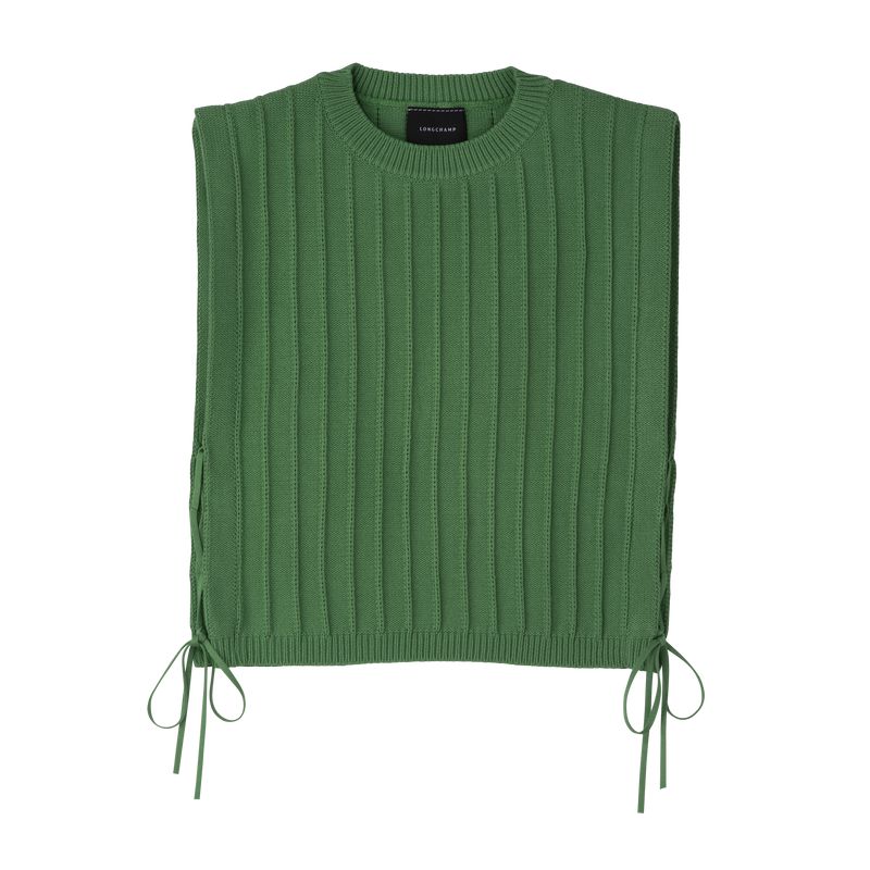 Longchamp Knit Women Top Green | Australia-293PWBSMG