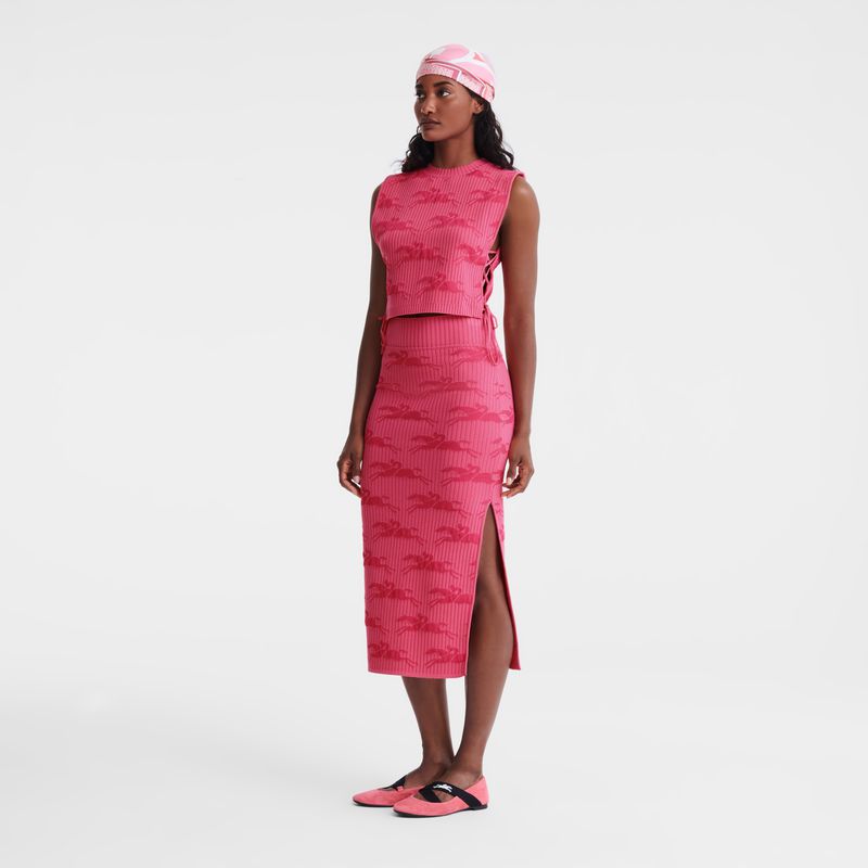 Longchamp Knit Women Top Pink | Australia-496QHXZOK