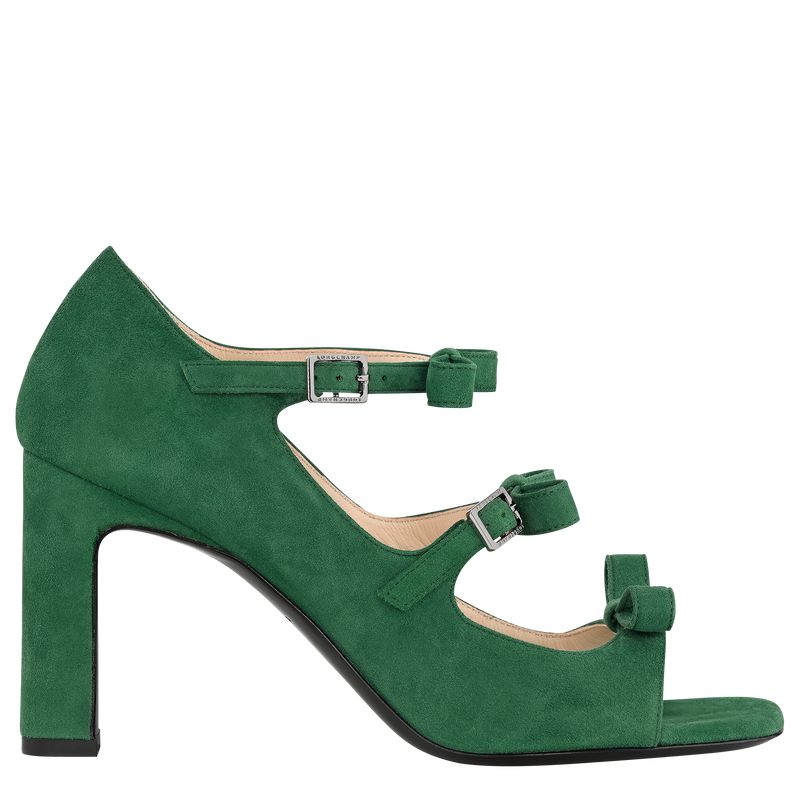 Longchamp La Baronne Women Sandals Green | Australia-194NYRIVD