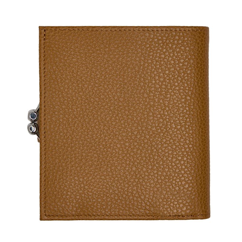 Longchamp Le Foulonné Compact Women Wallet Brown | Australia-635DKHGRX