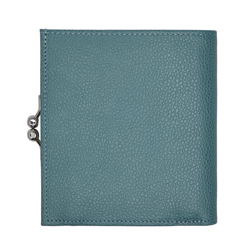 Longchamp Le Foulonné Compact Women Wallet Blue | Australia-048DLSNRJ
