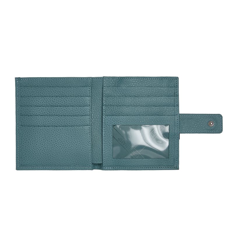 Longchamp Le Foulonné Compact Women Wallet Blue | Australia-048DLSNRJ