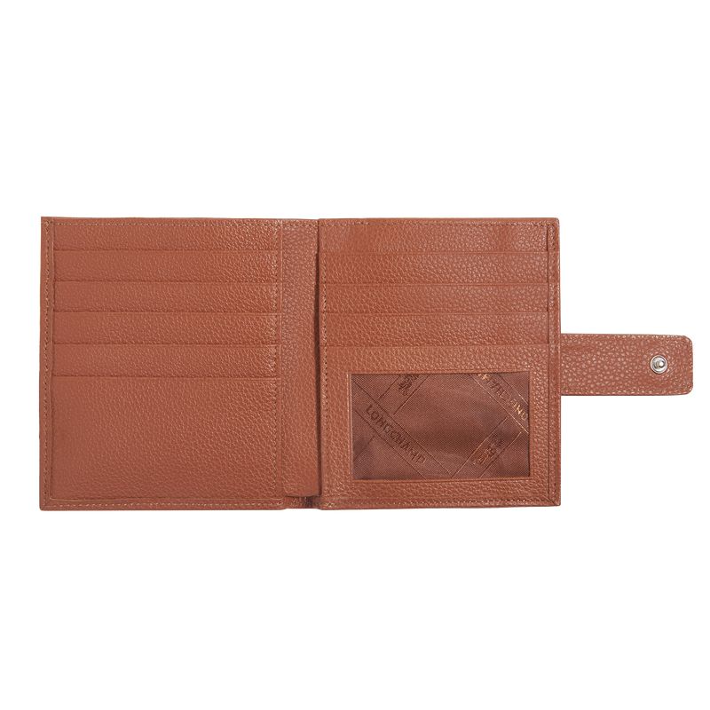 Longchamp Le Foulonné Compact Women Wallet Brown | Australia-215XOFHWB