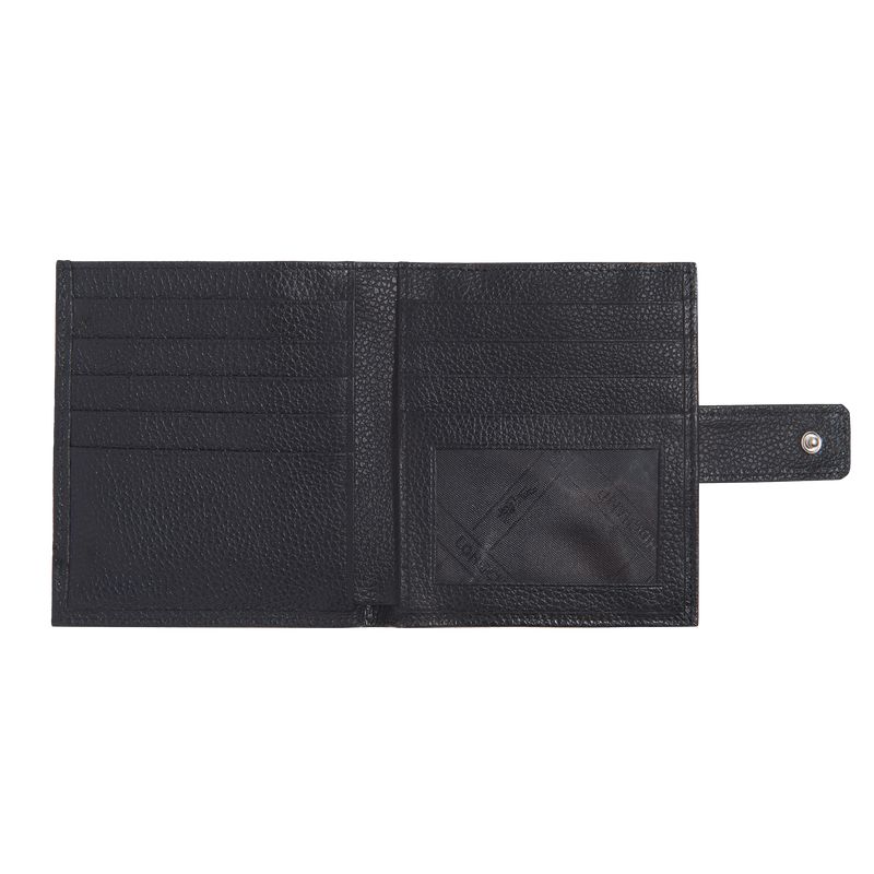 Longchamp Le Foulonné Compact Women Wallet Black | Australia-198YDLKPZ