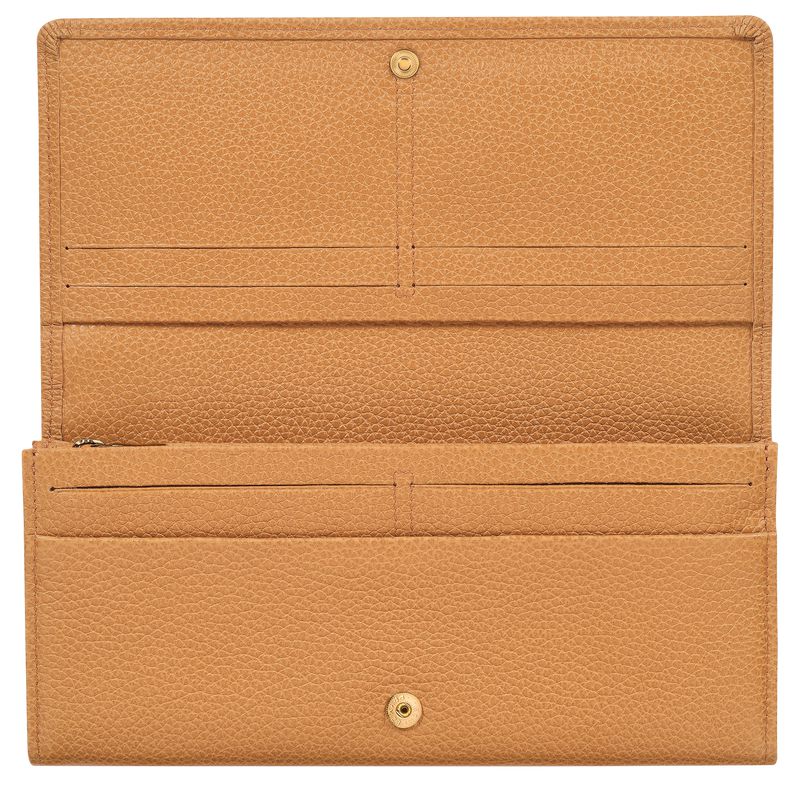 Longchamp Le Foulonné Continental Women Wallet Brown | Australia-832TUHXGD