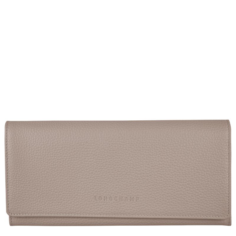 Longchamp Le Foulonné Continental Women Wallet Grey | Australia-580KXLSQB