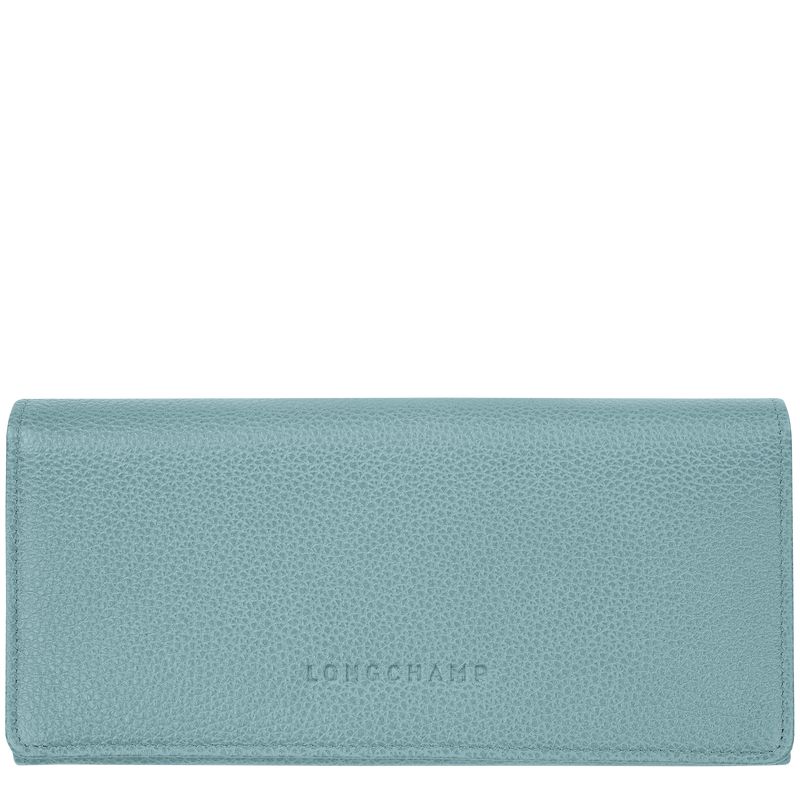 Longchamp Le Foulonné Continental Women Wallet Blue | Australia-973RTUYAM
