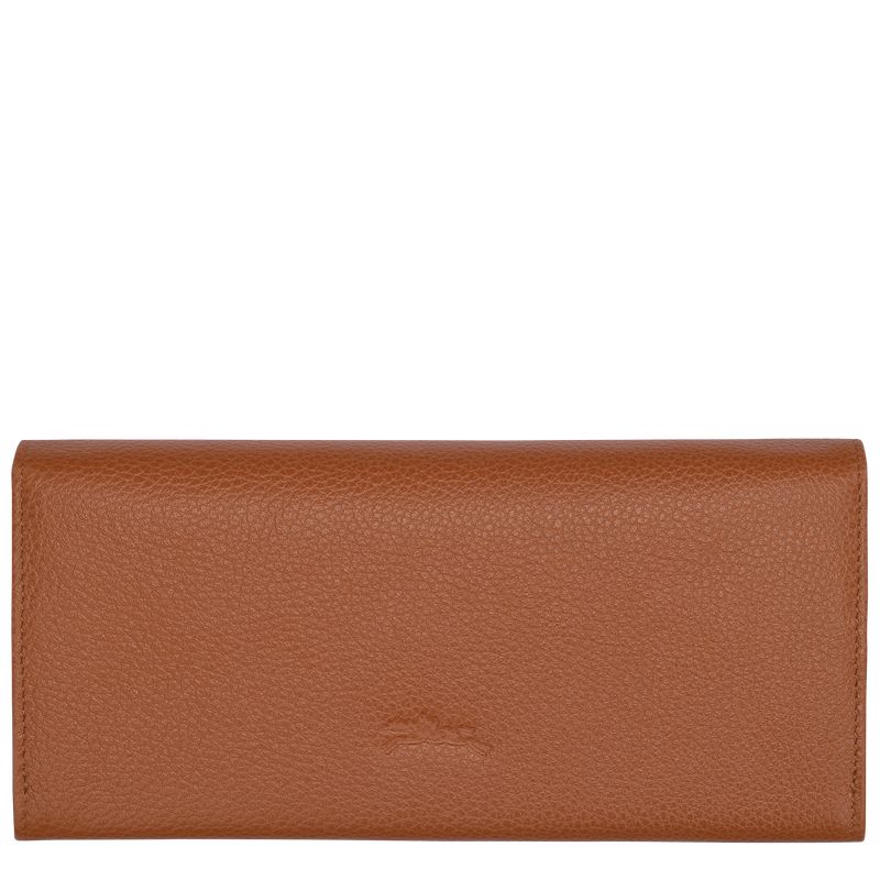 Longchamp Le Foulonné Continental Women Wallet Brown | Australia-842OYPJAN