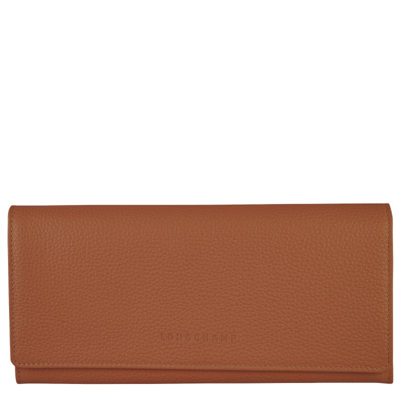 Longchamp Le Foulonné Continental Women Wallet Brown | Australia-842OYPJAN