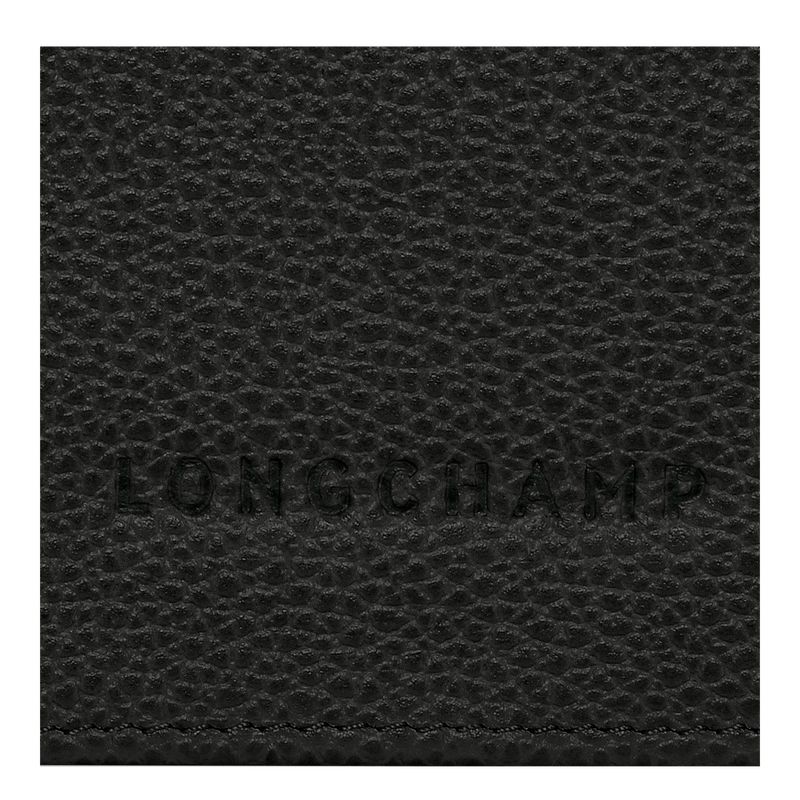Longchamp Le Foulonné Continental Women Wallet Black | Australia-916VLMAOY