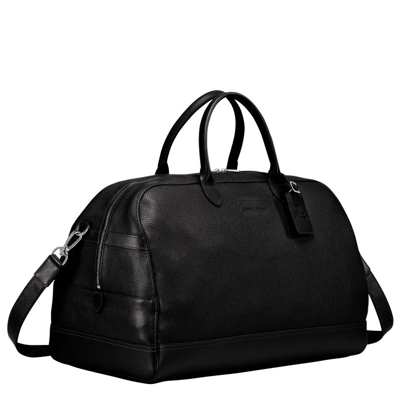 Longchamp Le Foulonné L Men Travel Bag Black | Australia-231RGTYFW