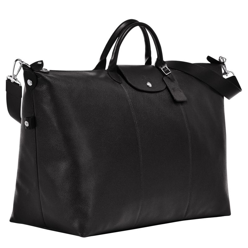 Longchamp Le Foulonné L Men Travel Bag Black | Australia-056XFWCKS