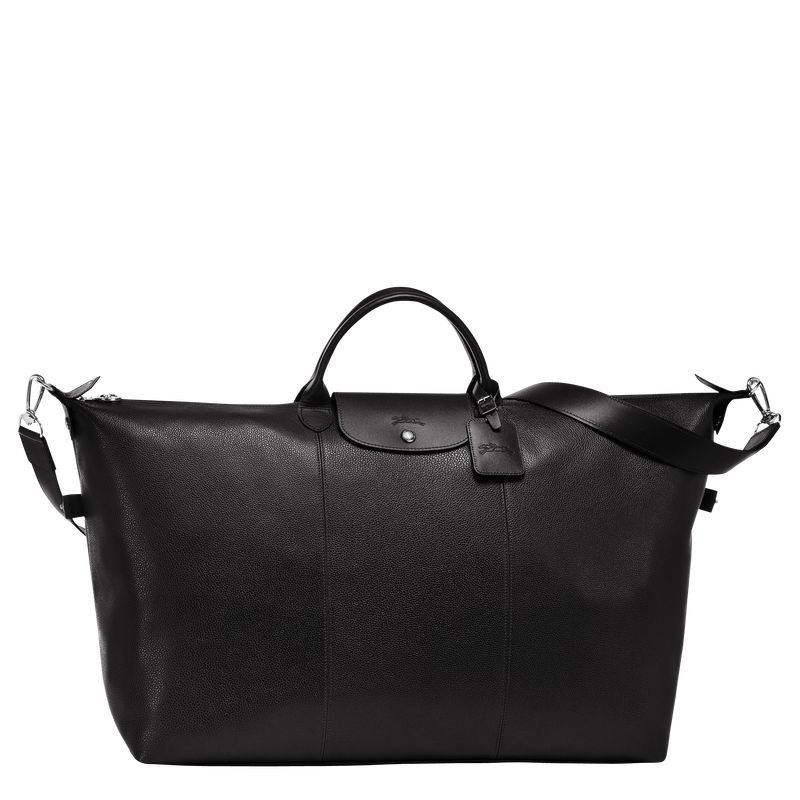 Longchamp Le Foulonné L Men Travel Bag Black | Australia-056XFWCKS