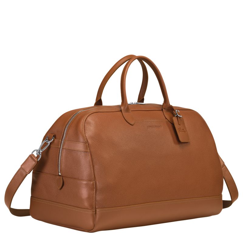 Longchamp Le Foulonné L Men Travel Bag Brown | Australia-624TUOHMK