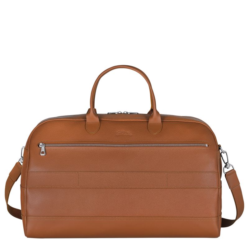Longchamp Le Foulonné L Men Travel Bag Brown | Australia-624TUOHMK