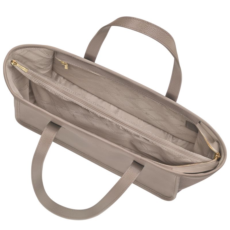 Longchamp Le Foulonné L Women Tote Bag Beige | Australia-456WHSMIB