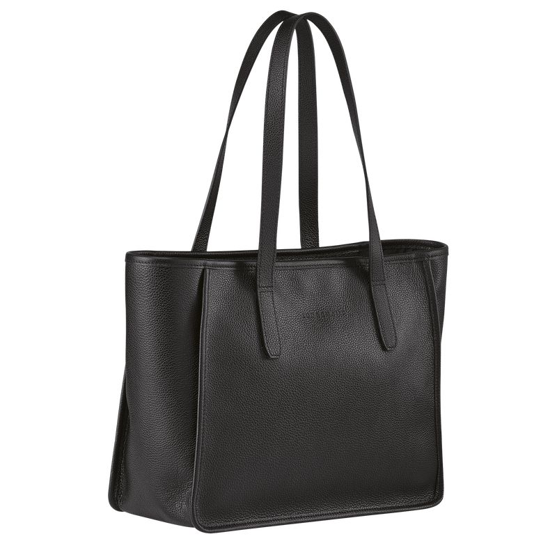 Longchamp Le Foulonné L Women Tote Bag Black | Australia-513OUDRBX