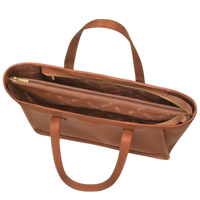 Longchamp Le Foulonné L Women Tote Bag Brown | Australia-563YEGUDO