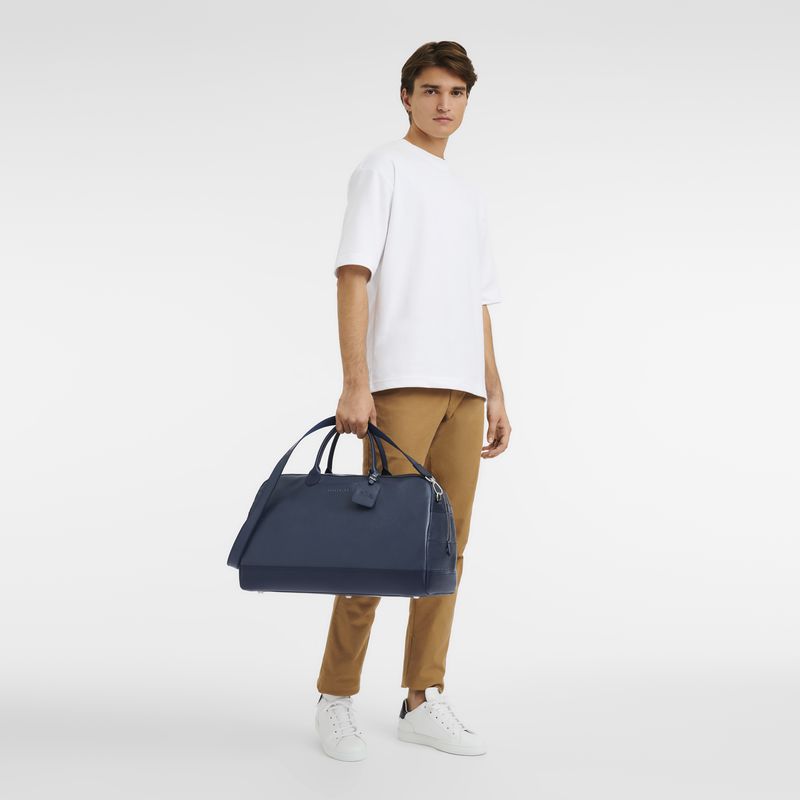 Longchamp Le Foulonné L Women Travel Bag Navy | Australia-084HVBGYK