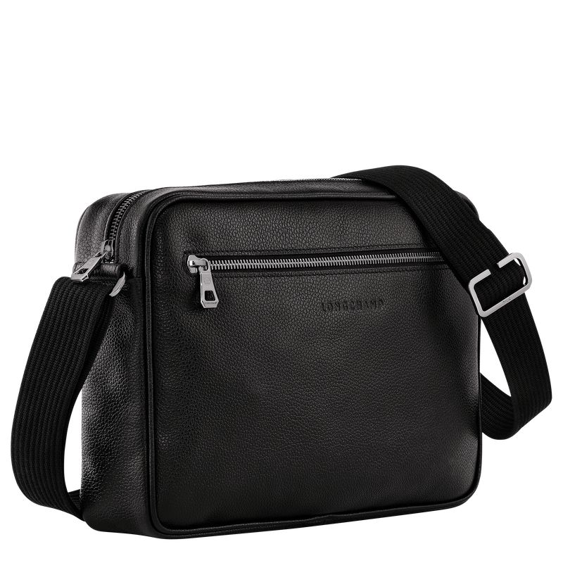 Longchamp Le Foulonné M Camera Men Crossbody Bag Black | Australia-793KBMRHU