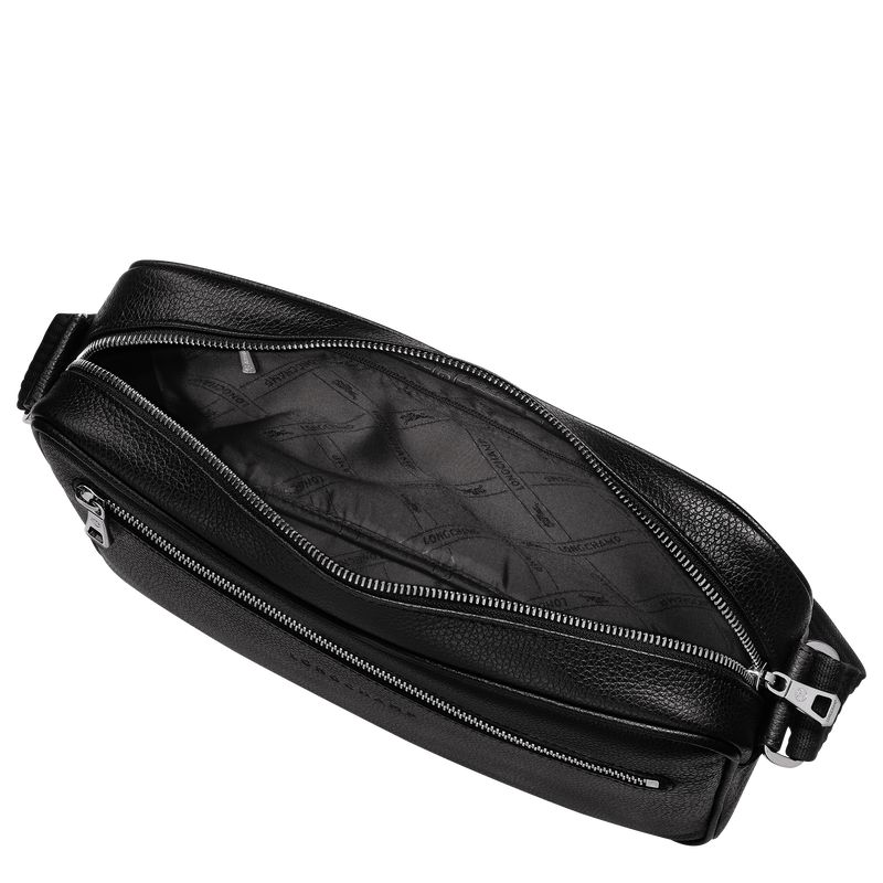 Longchamp Le Foulonné M Camera Men Crossbody Bag Black | Australia-793KBMRHU