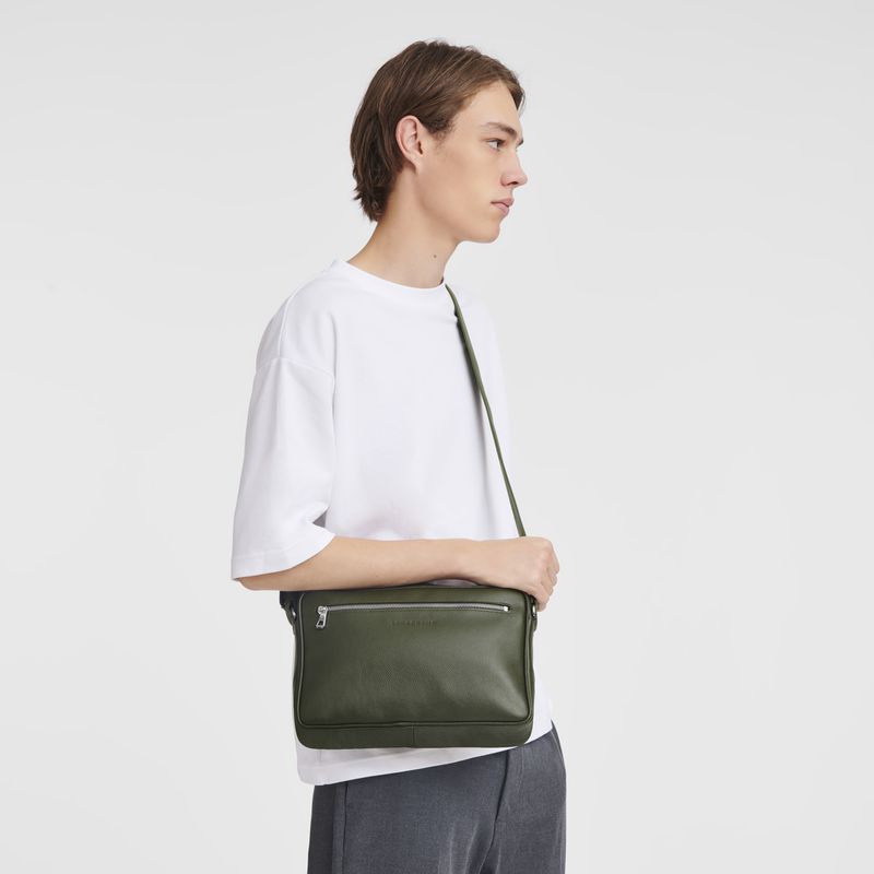 Longchamp Le Foulonné M Camera Men Crossbody Bag Khaki | Australia-309YMUPJG