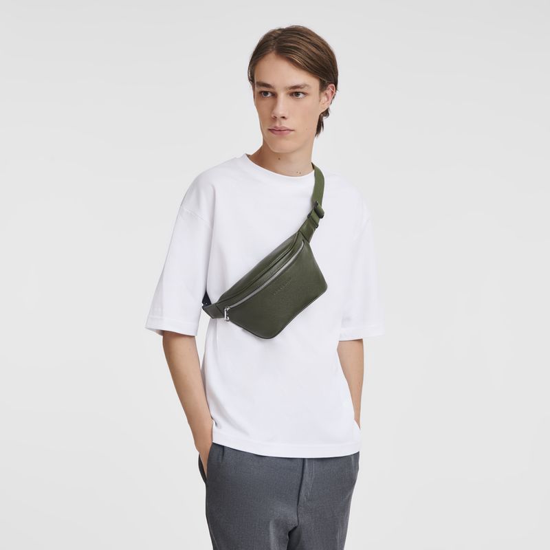Longchamp Le Foulonné M Men Belt Bag Khaki | Australia-786IDAFYZ