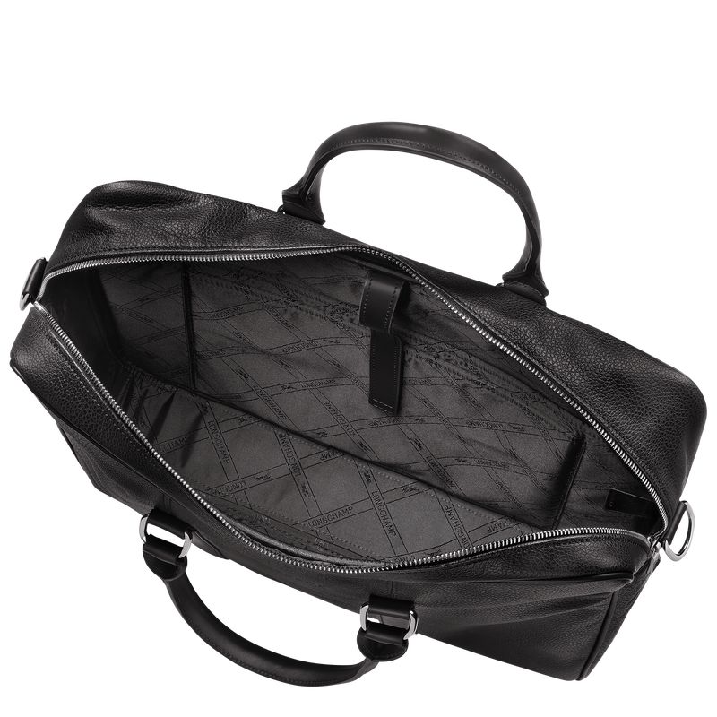 Longchamp Le Foulonné M Men Briefcase Black | Australia-216IQGLWV